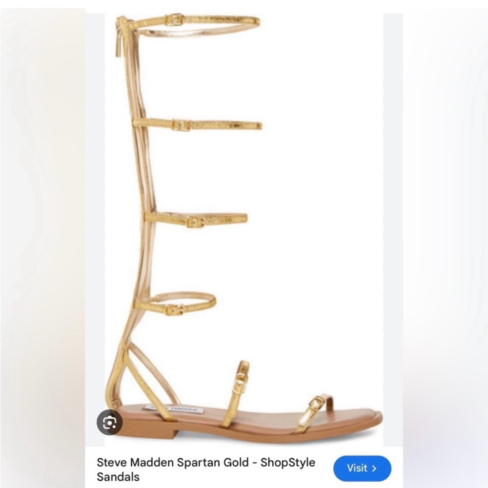 Steve Madden Gold Gladiator Knee-High Strappy Sandals